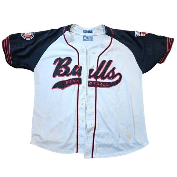 Vintage Starter Chicago Bulls Starter Jersey Size L - Picture 1 of 5